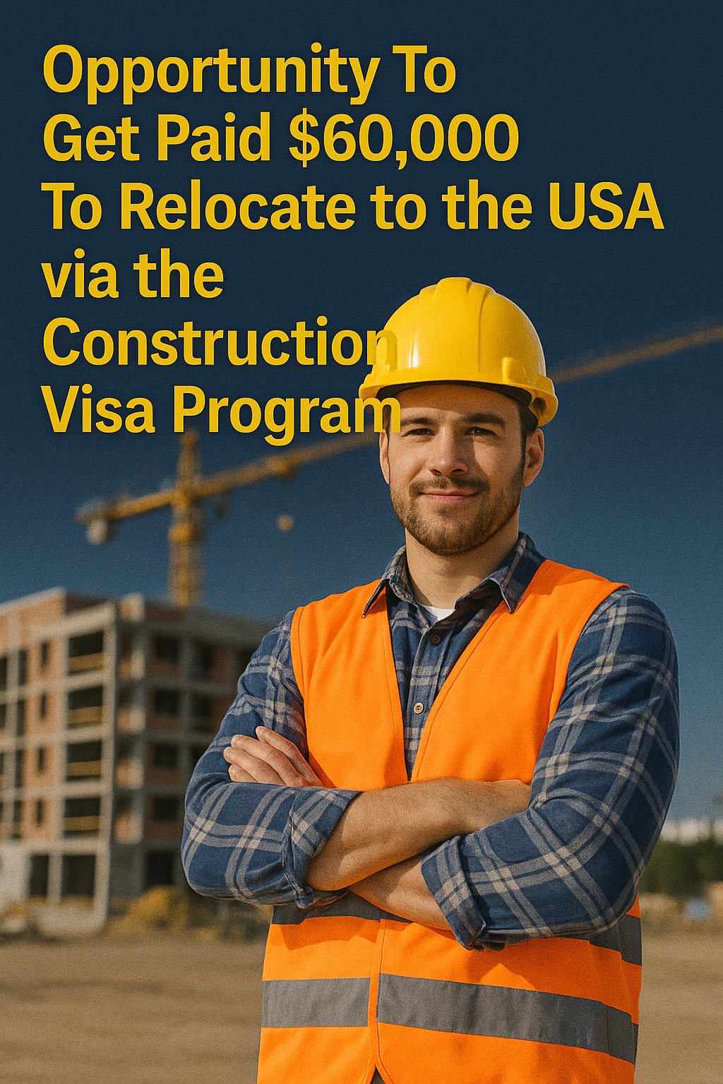 Opportunity To Get Paid $60,000 To Relocate to the USA via the Construction Visa Program
