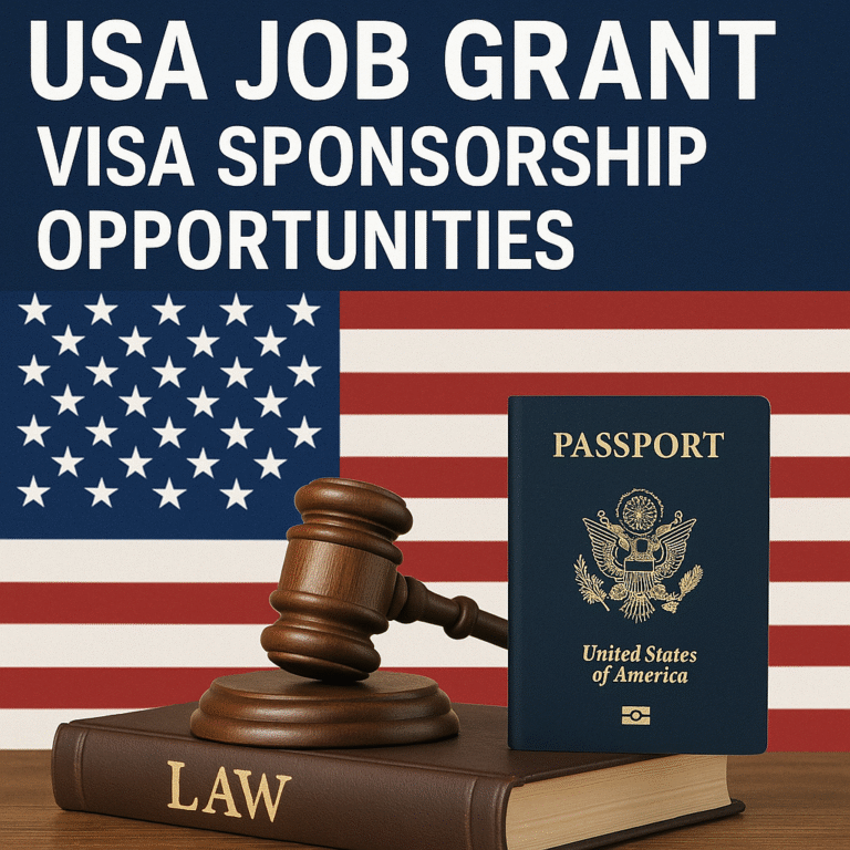USA Job Grant Visa Sponsorship Opportunities